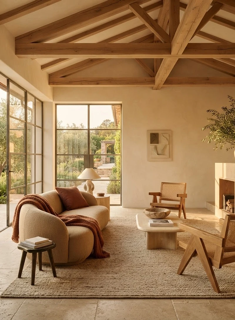 Bright, open home addition interior with warm natural light