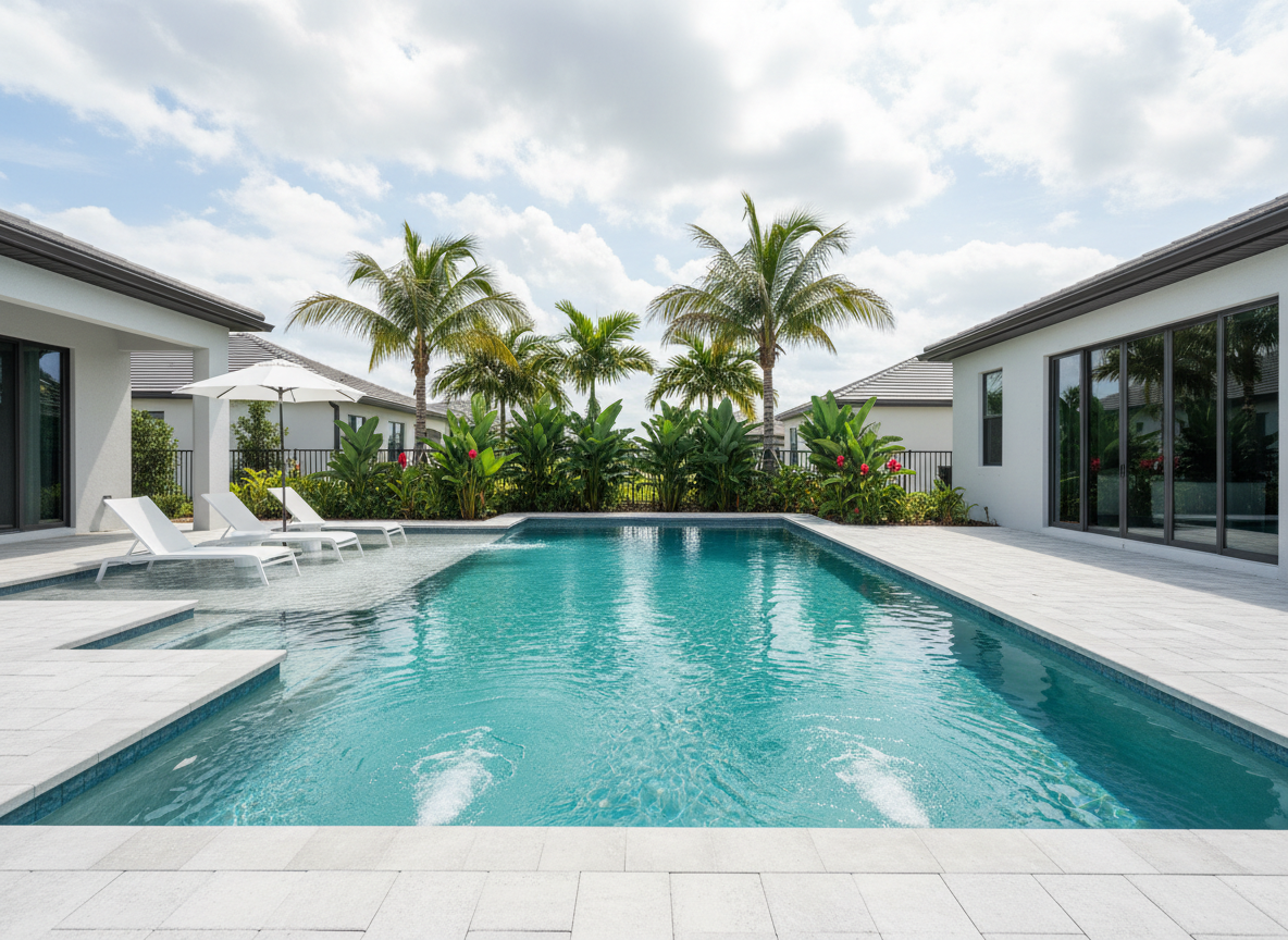 Lap pool with sun shelf, Sereno Wimauma FL
