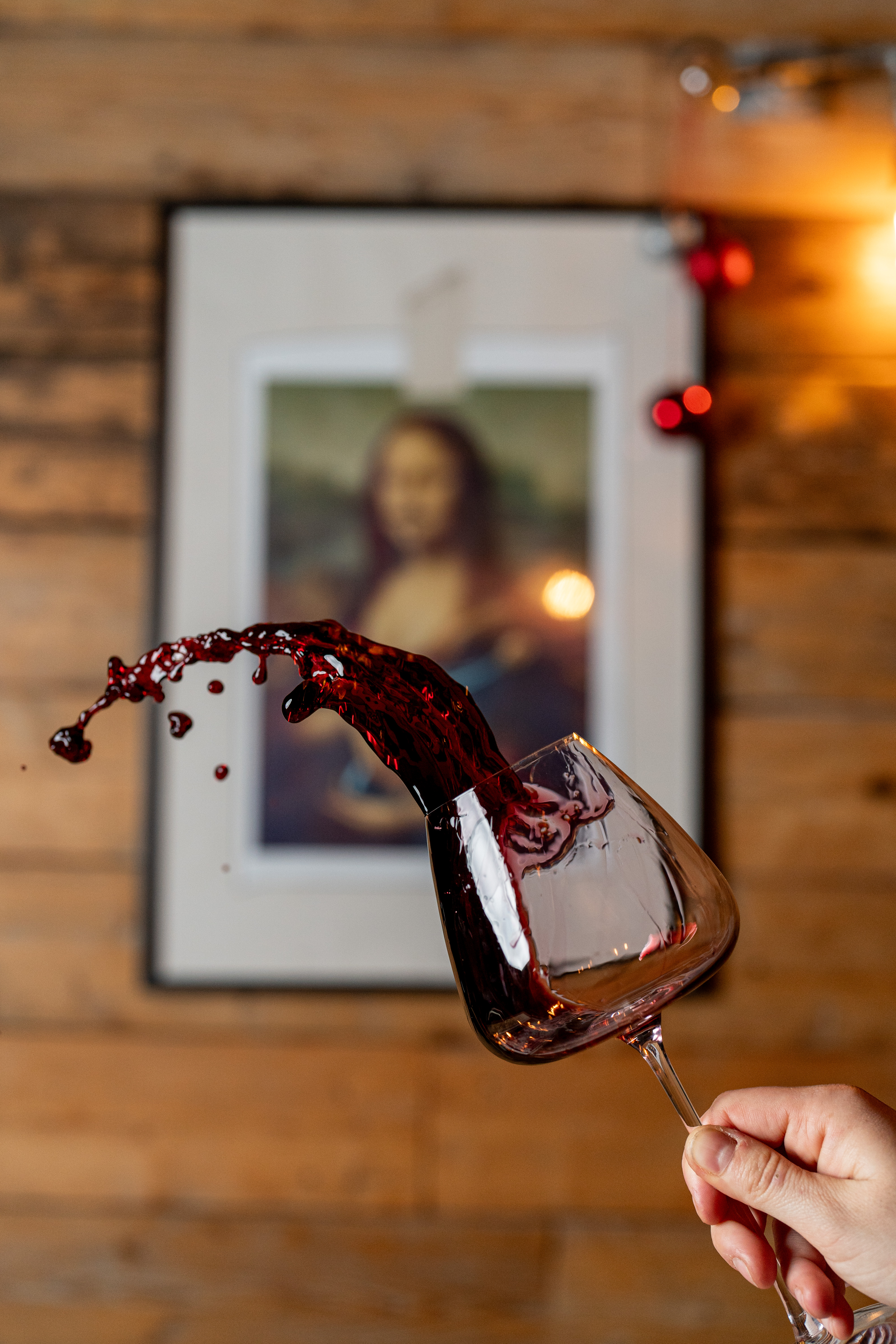 Cork being popped from a wine bottle