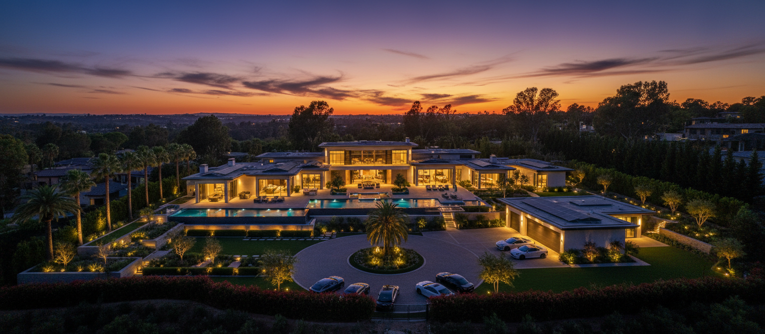 Beautiful home representing financial success