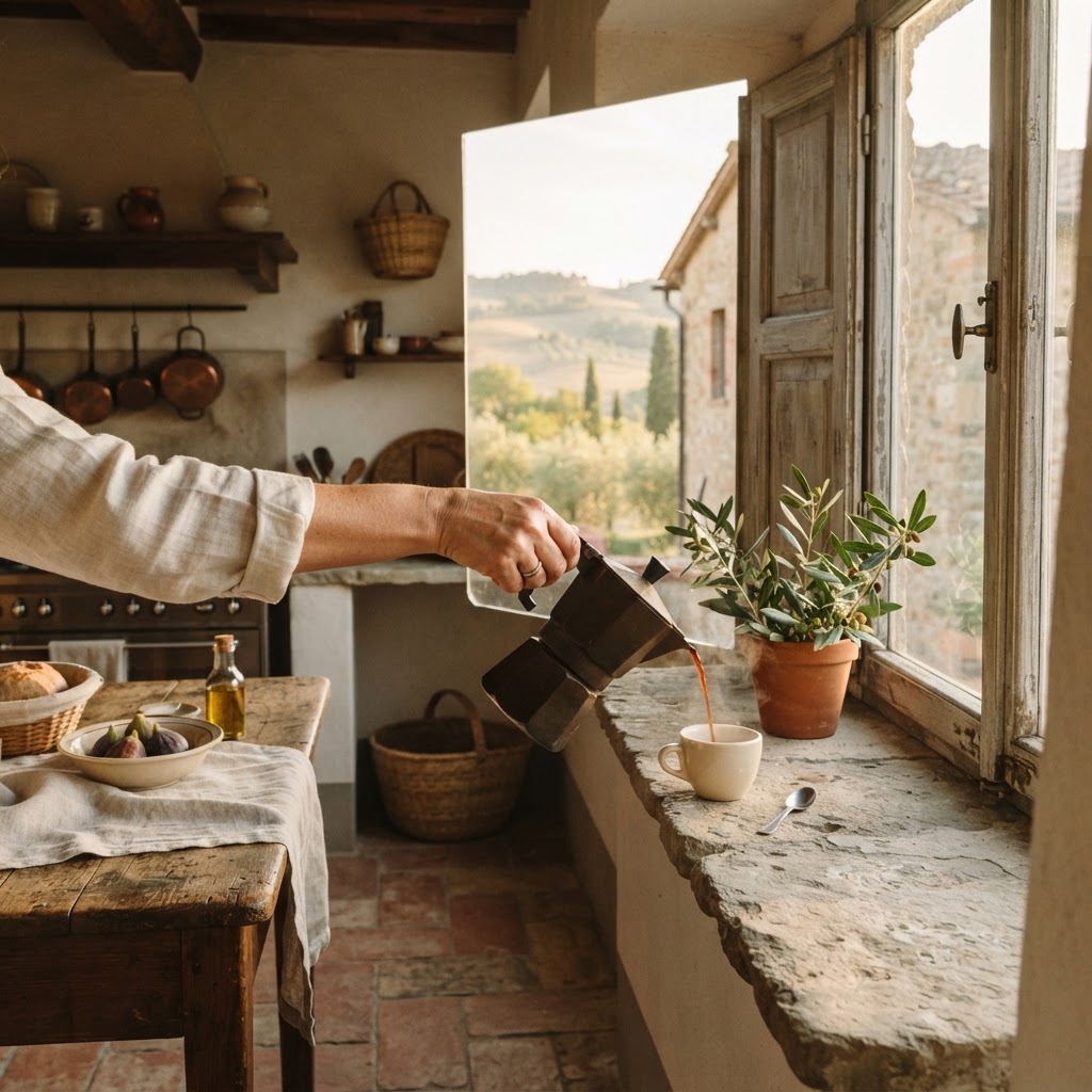 Giònella thuis in Italië