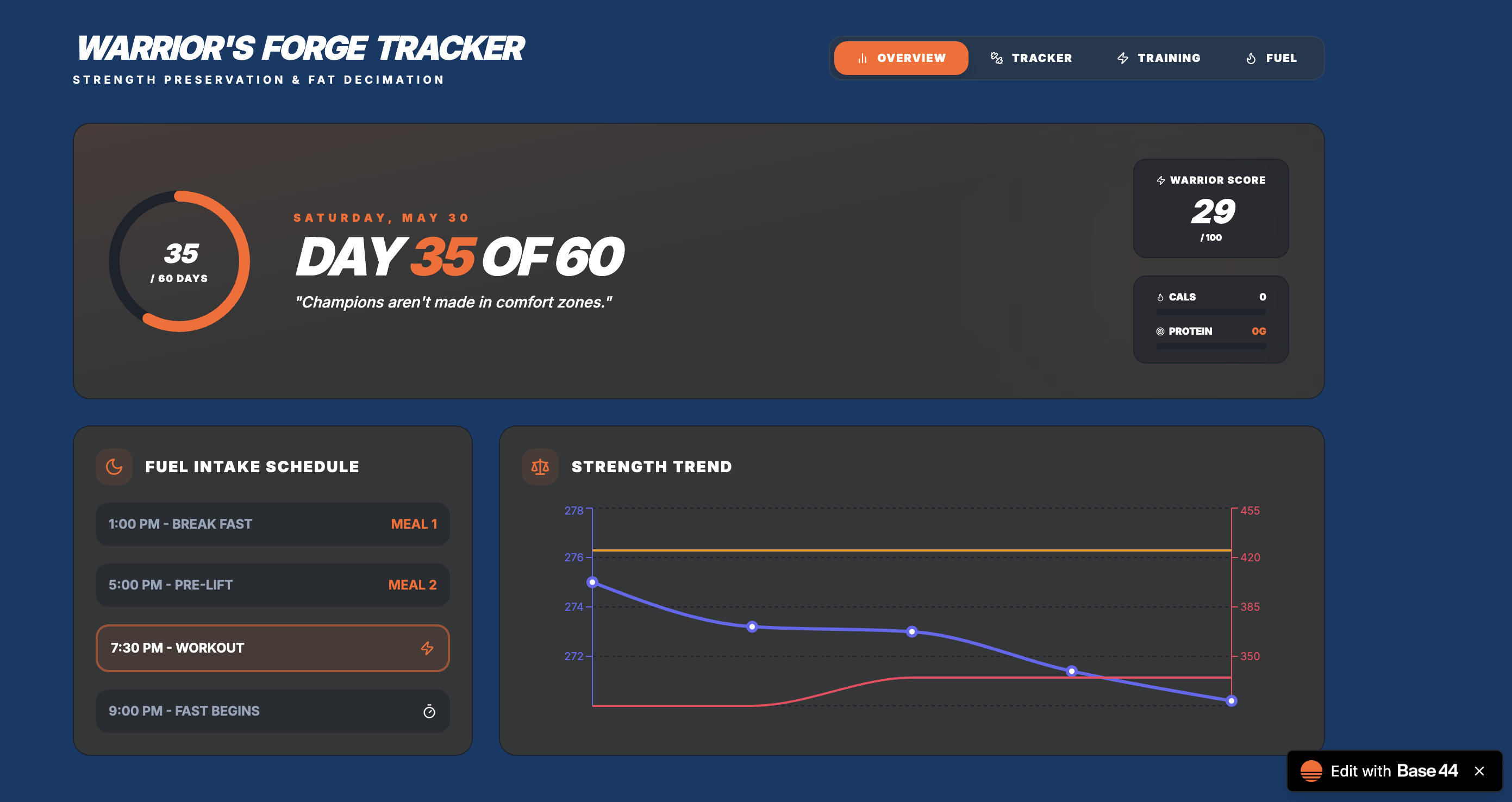 Fitness Tracker  template preview