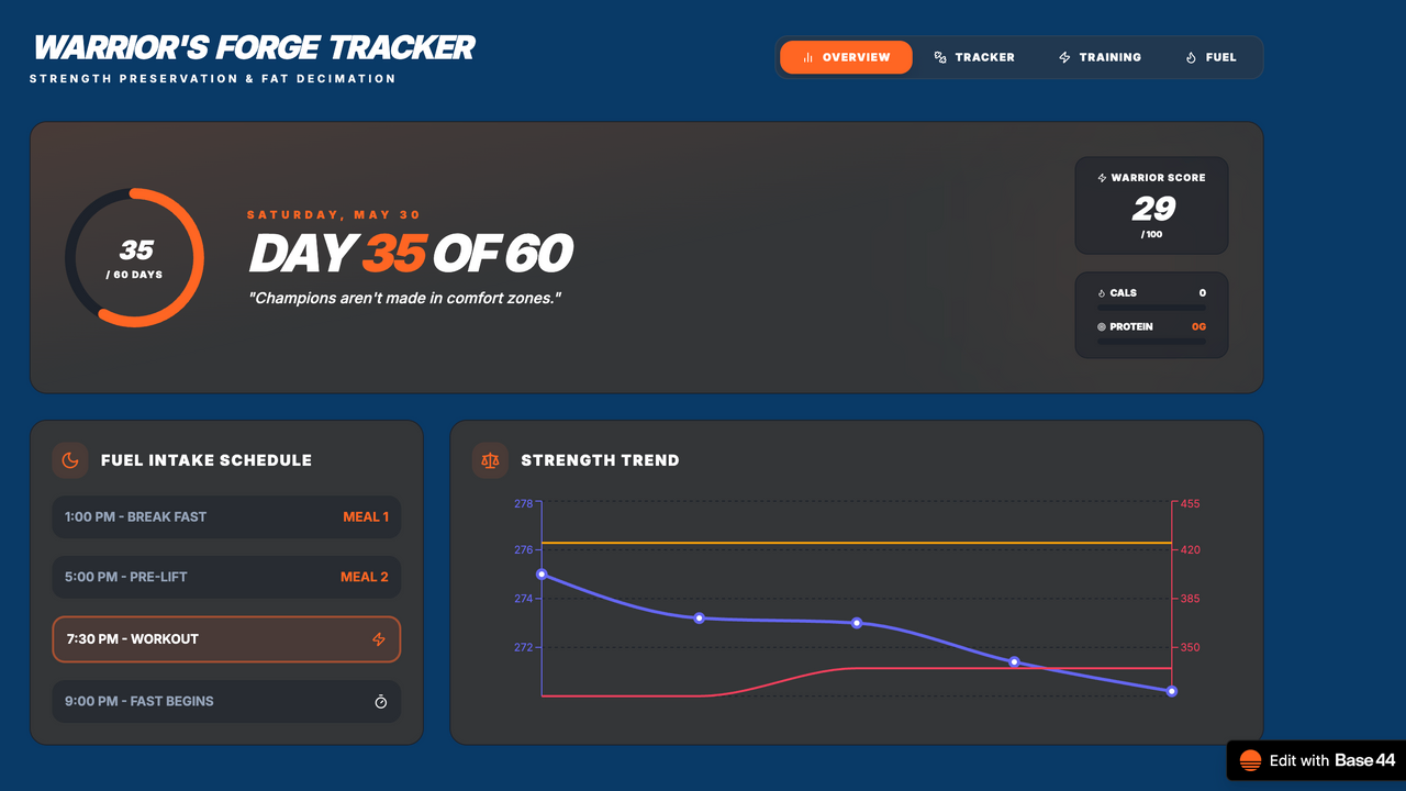 Fitness Tracker  template preview