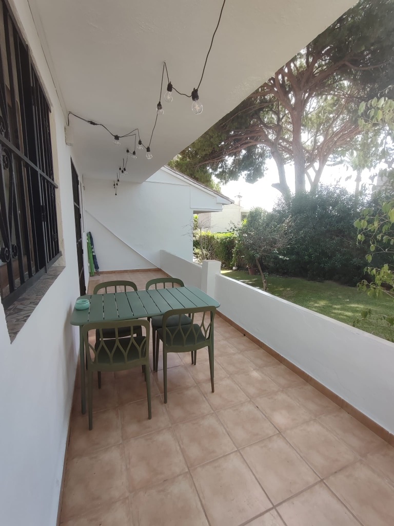 Terras - ruim zonnig terras met tuin appartement Calahonda de Mijas