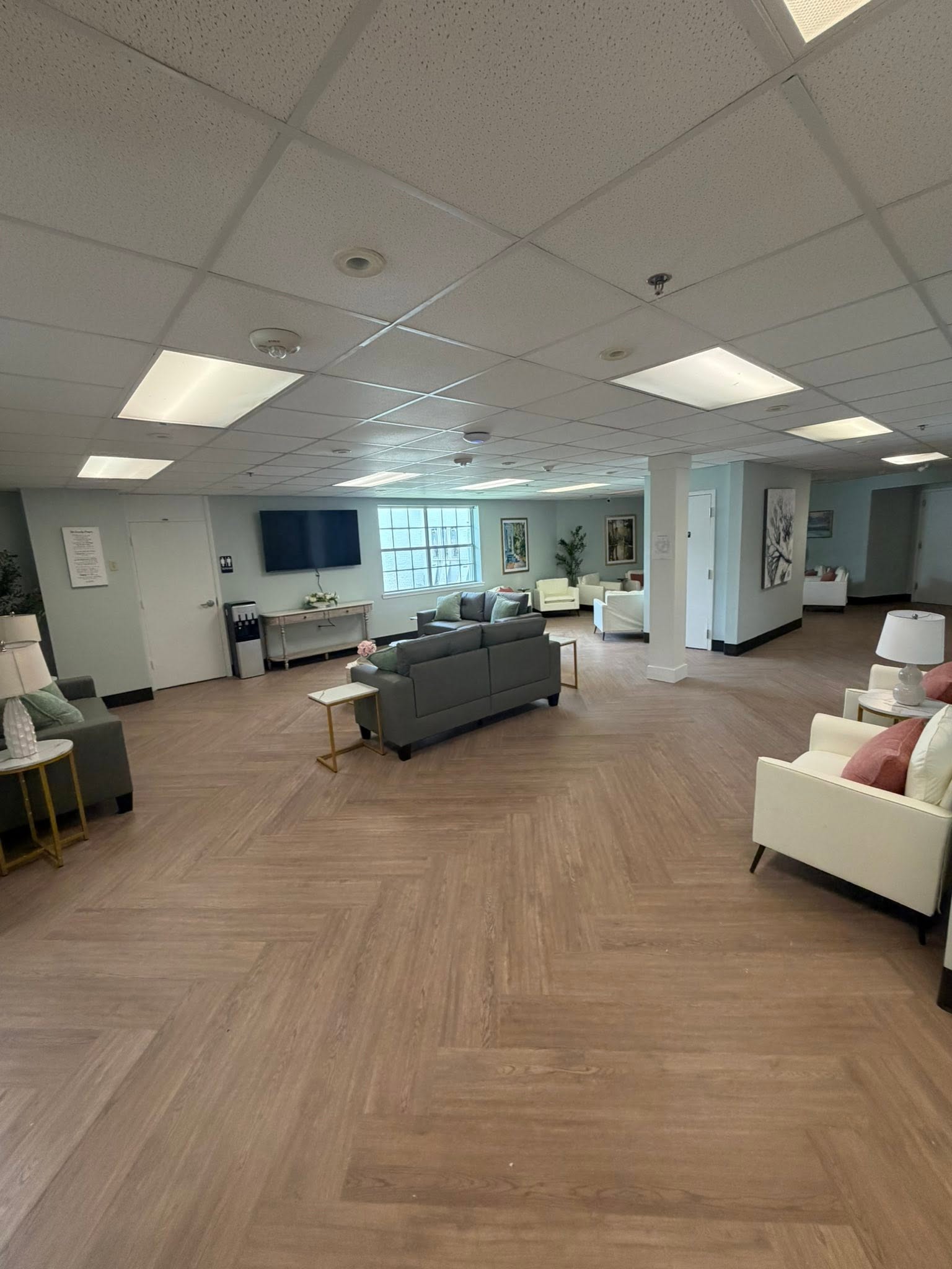 Finished lobby and waiting area