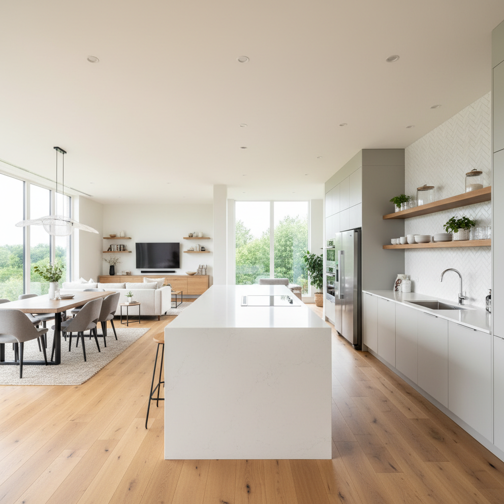 Open Concept Kitchen and Living Space Renovation Bellevue