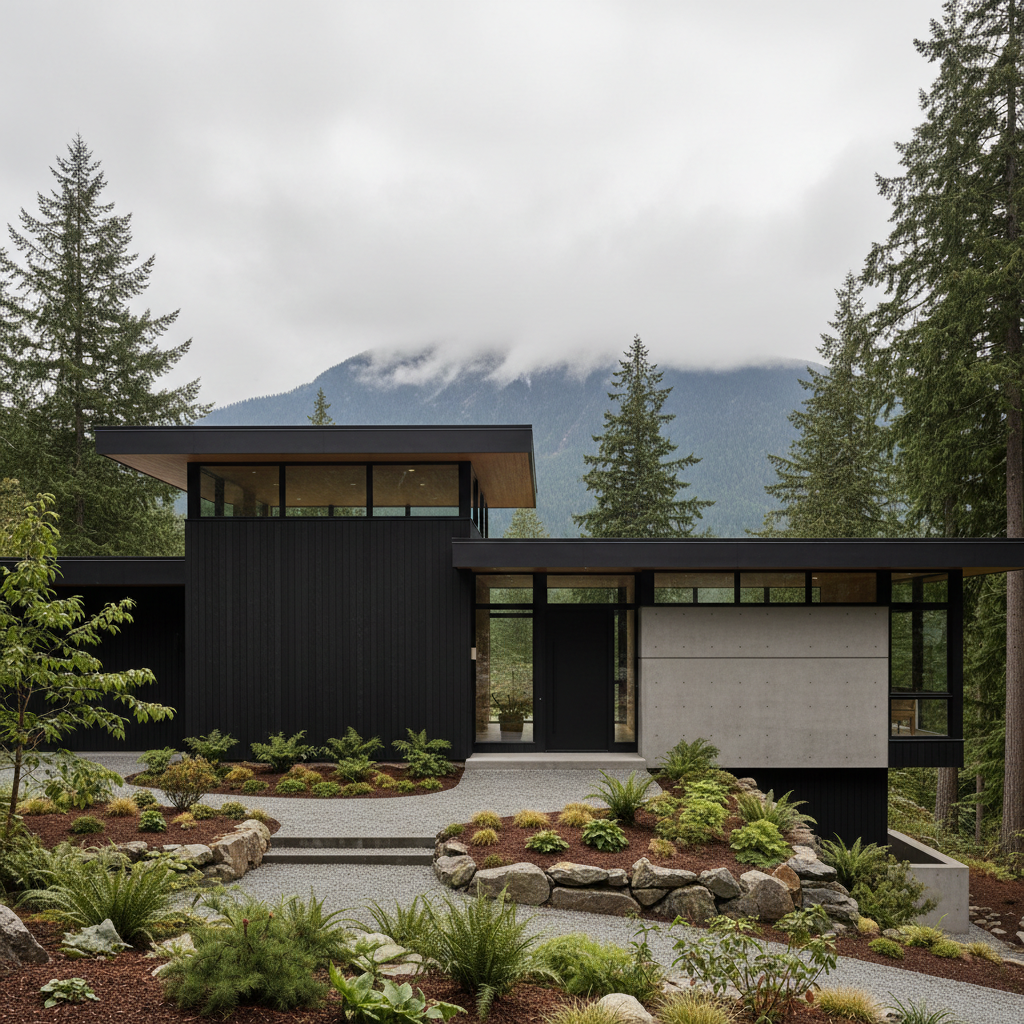 Contemporary Home Exterior Upgrade Eastside Seattle