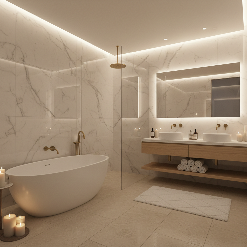 Spa-like Bathroom Remodel Bellevue WA Russo Builders