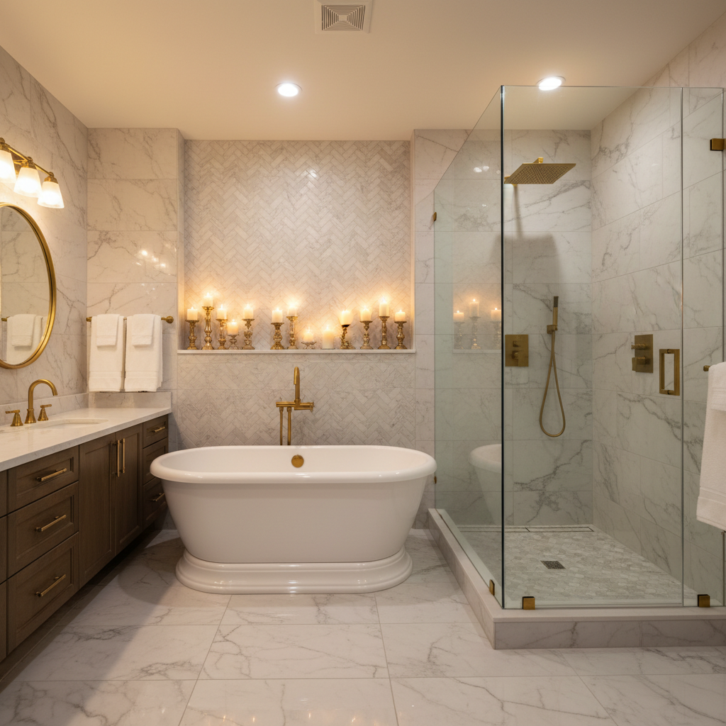 Luxury Bathroom Tile Remodel Kirkland WA Russo Builders