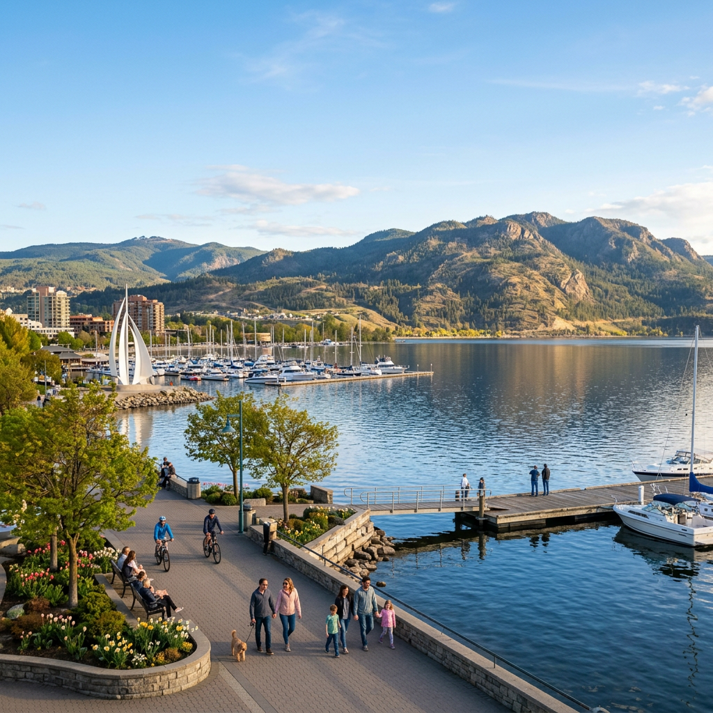Okanagan Lake in spring