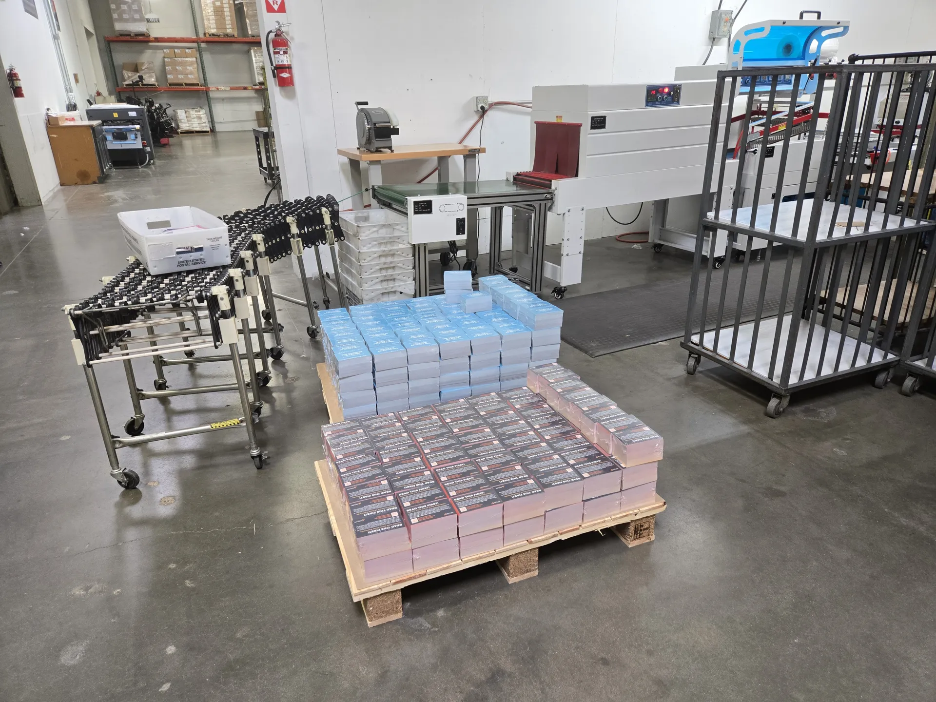 Completed direct mail campaign ready for USPS induction