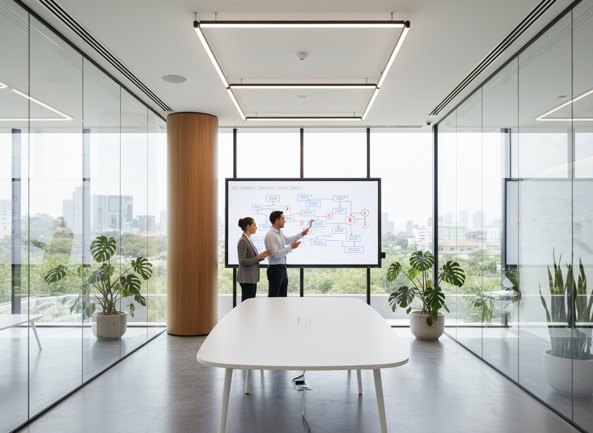 Jeff Warach consulting with a client