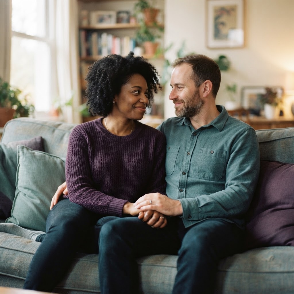 A couple supporting each other