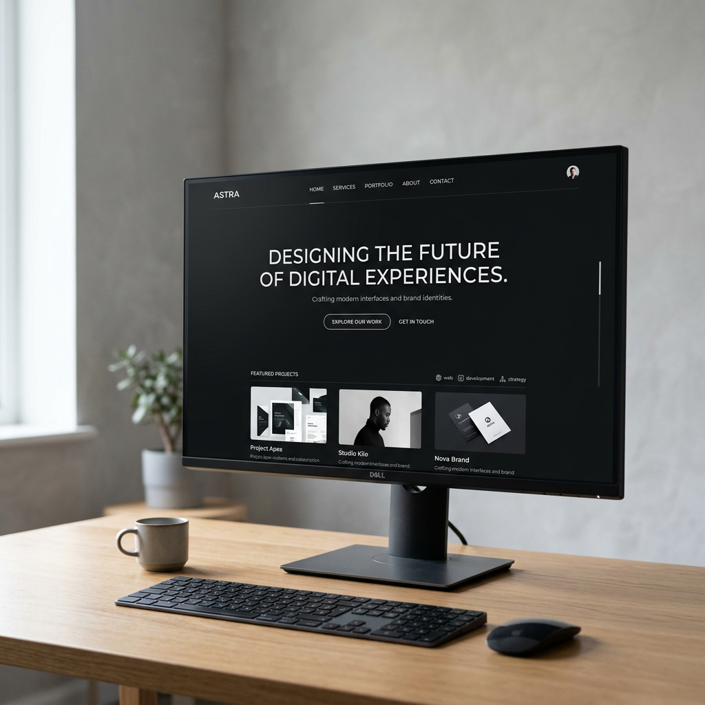 Website on computer