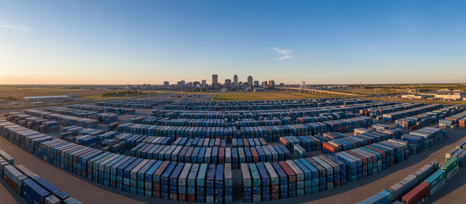 Steel Can Containers storage container rental yard Winnipeg Manitoba