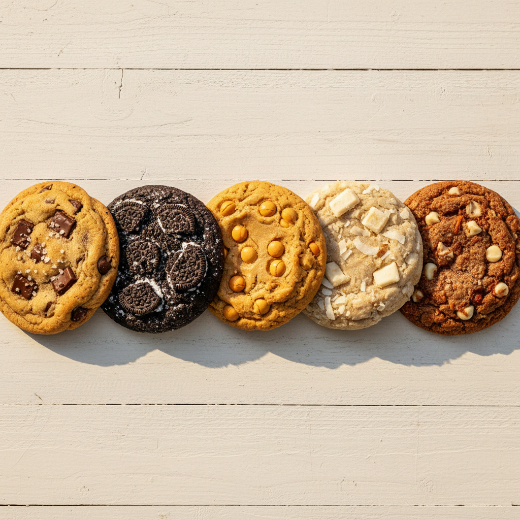 Cookie Lineup Flat Lay