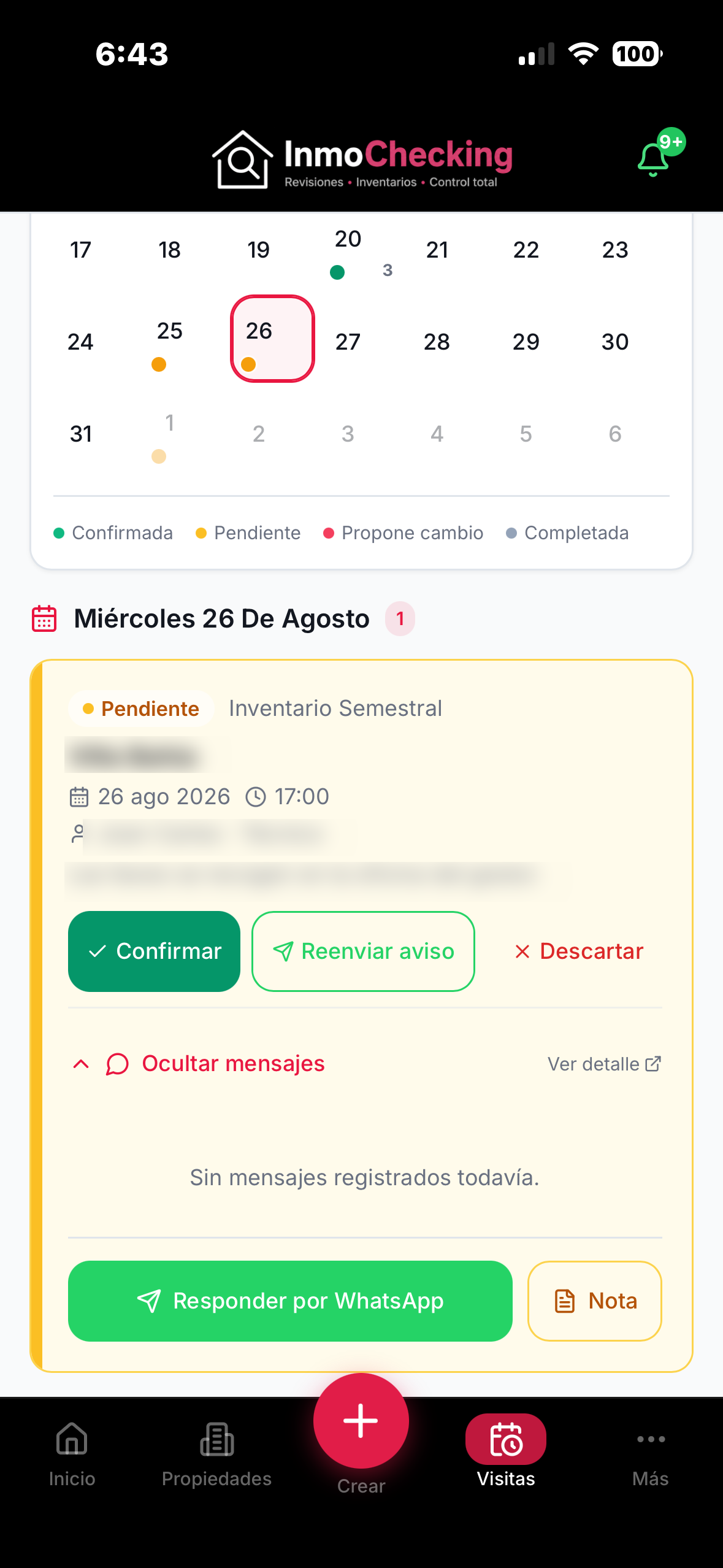 Agenda de visitas