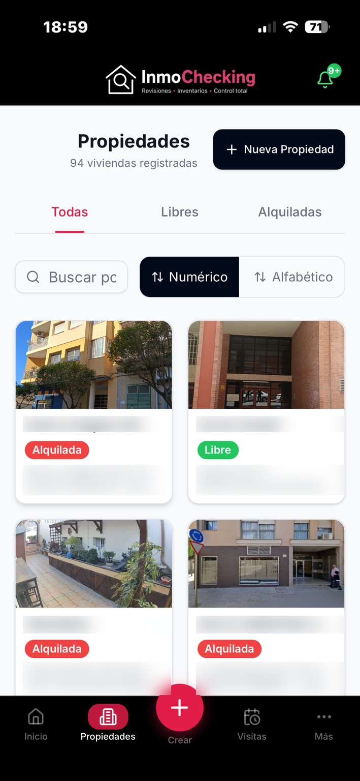 Gestión de propiedades