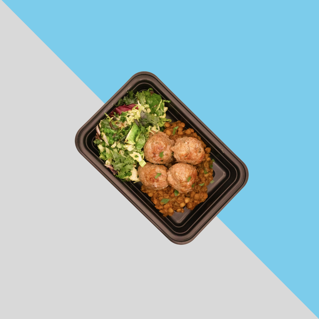 Moroccan Lentils with Turkey Meatballs