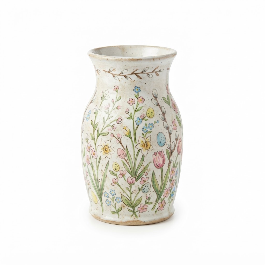 Spring Floral Ceramic Vase
