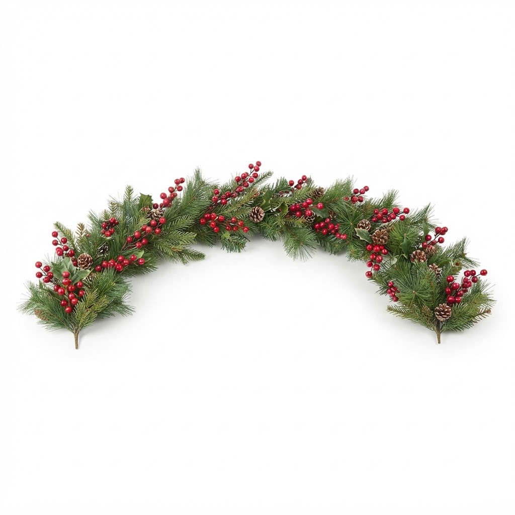 Festive Pine and Berry Garland