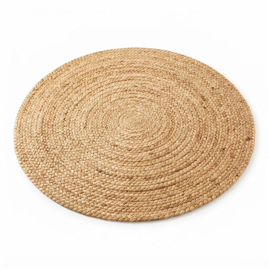 Jute Braided Round Area Rug