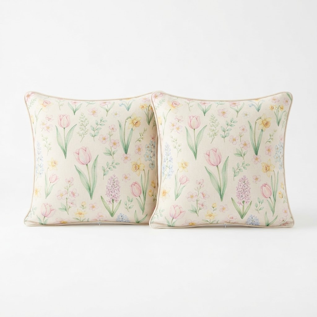 Pastel Floral Pillow Set