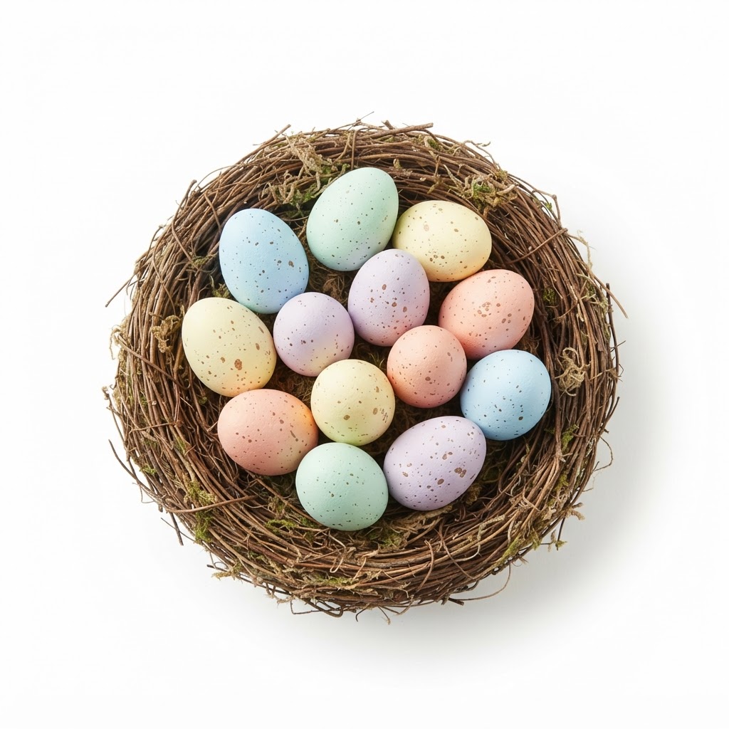 Spring Pastel Decorative Bird Eggs