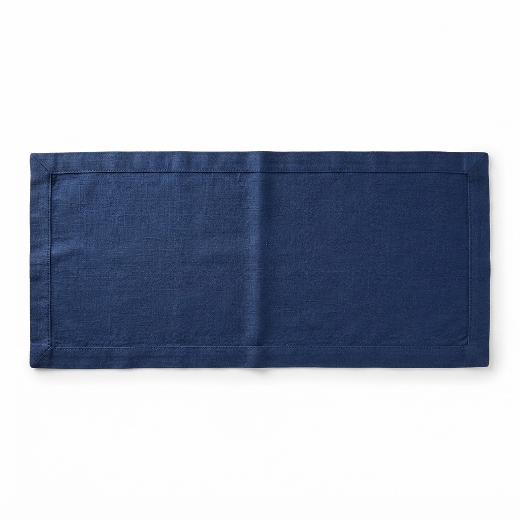 Patriotic Navy Blue Linen Table Runner