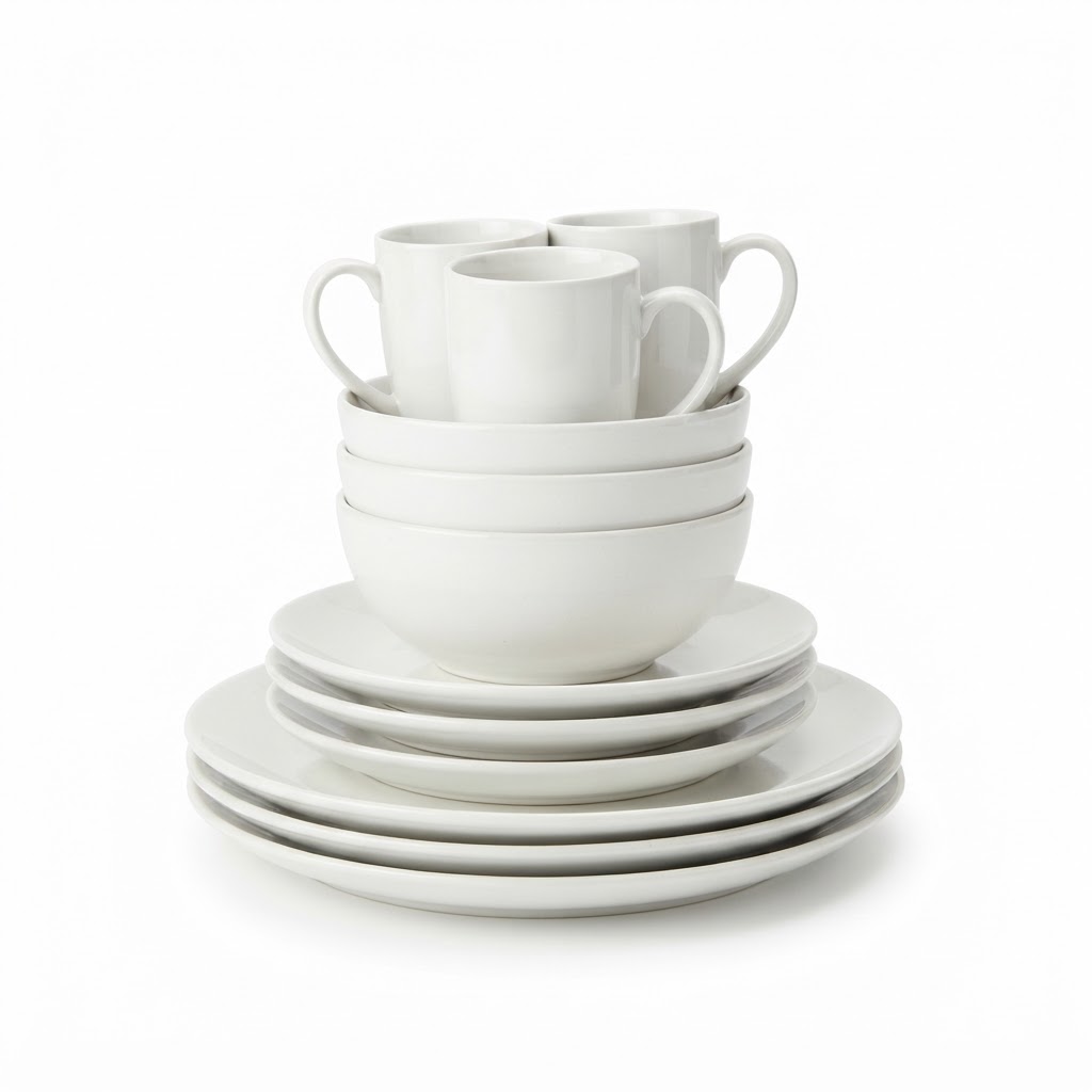 Ceramic White Dinnerware Set