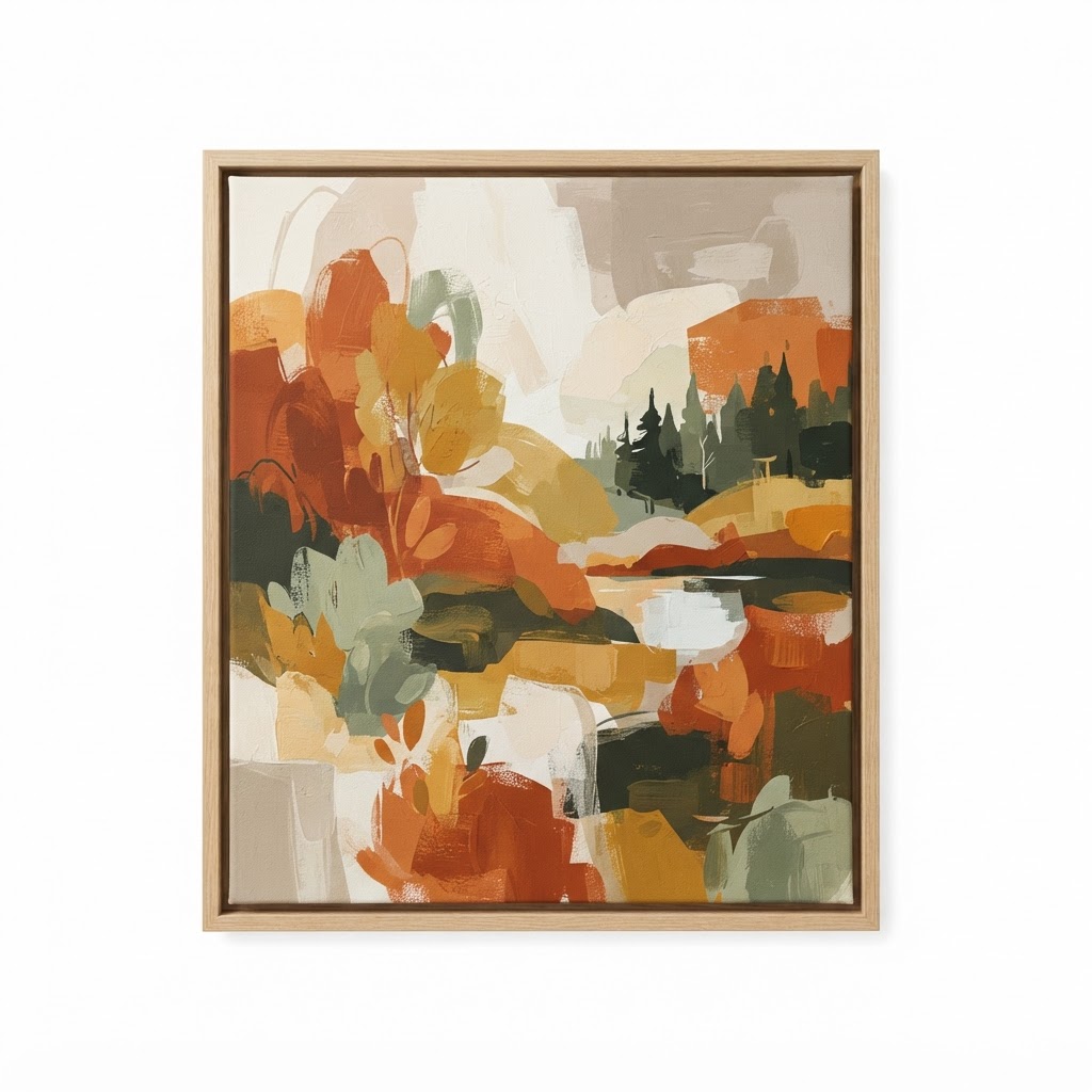 Abstract Fall Landscape Wall Art