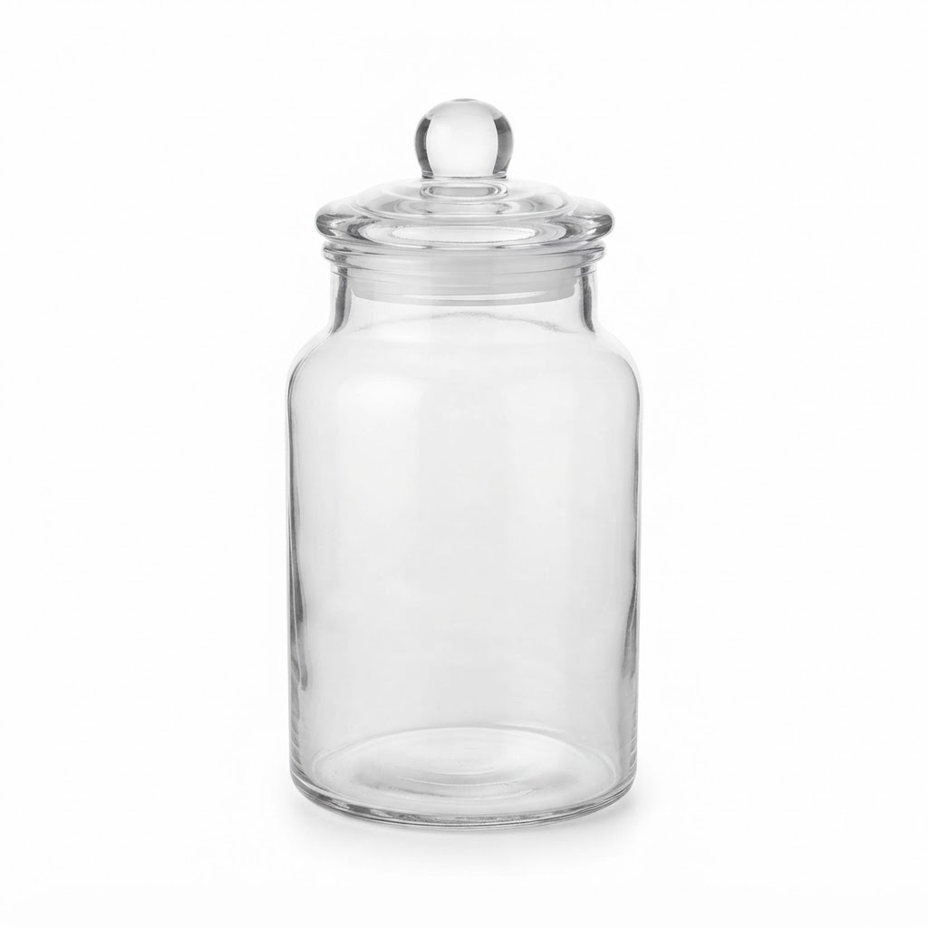Clear Glass Apothecary Storage Jars