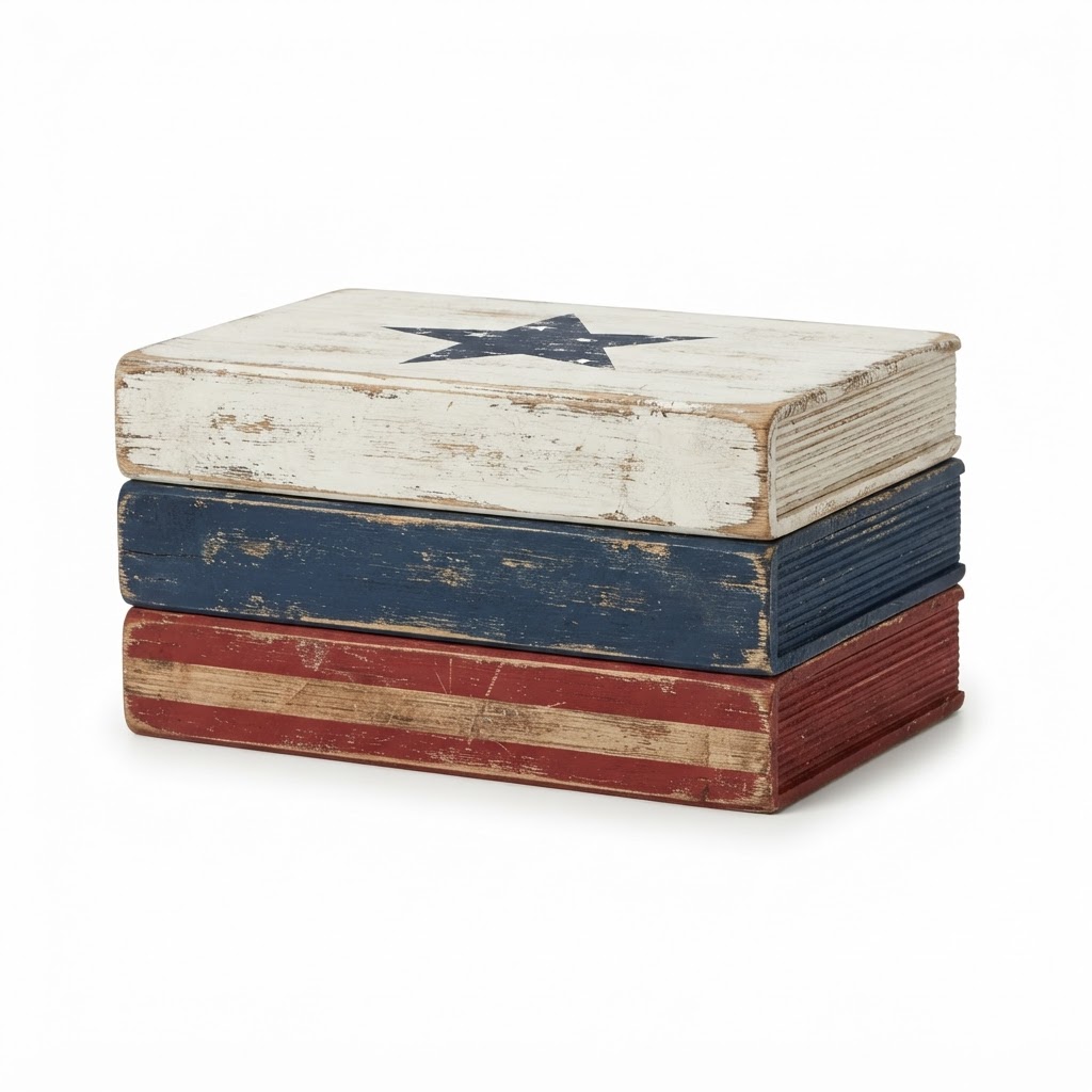 Distressed Wood Book Set