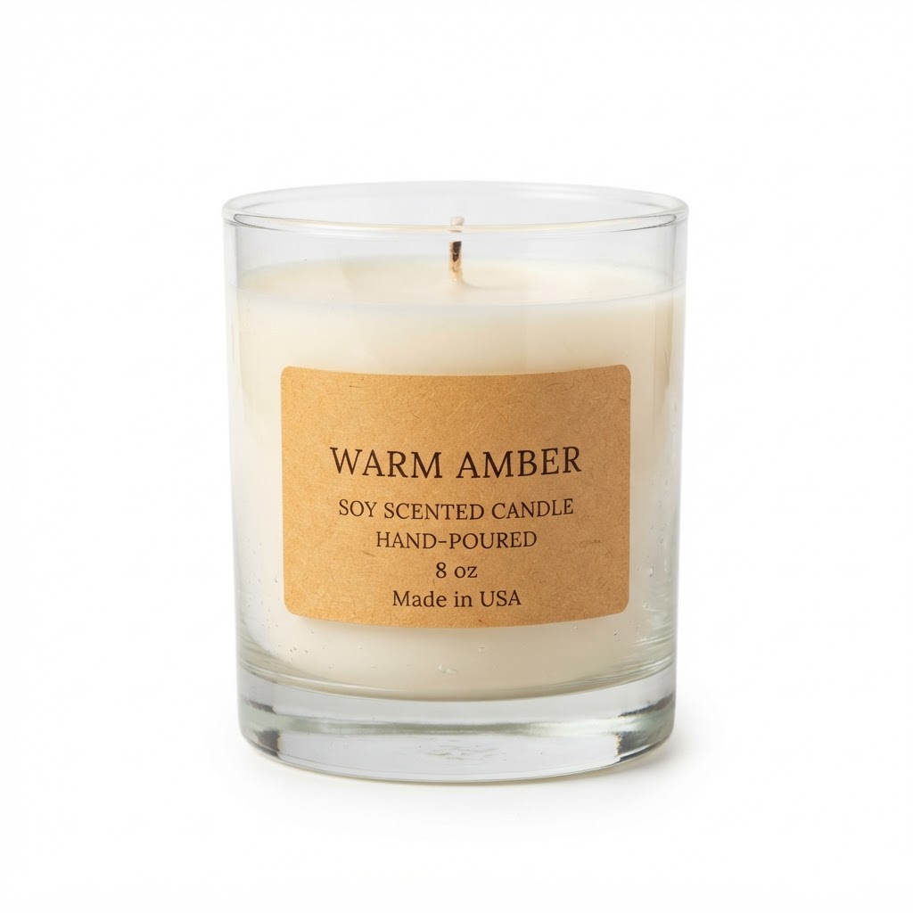 Warm Amber Soy Scented Candle