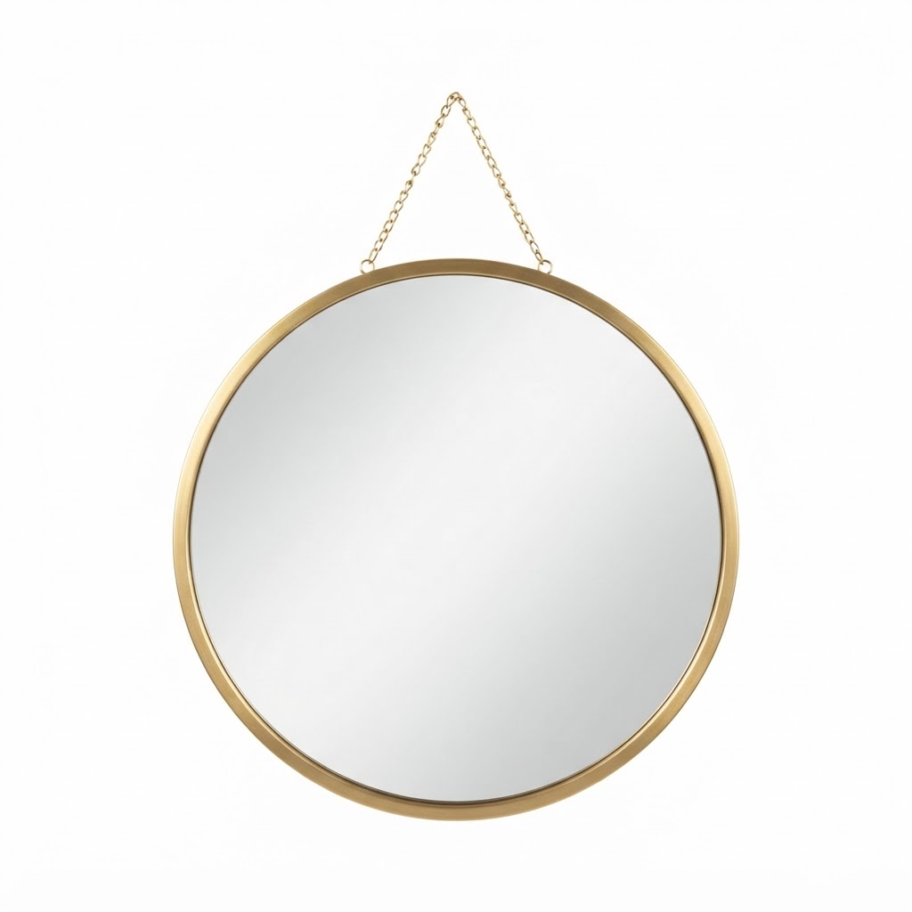 Round Gold Rim Mirrors
