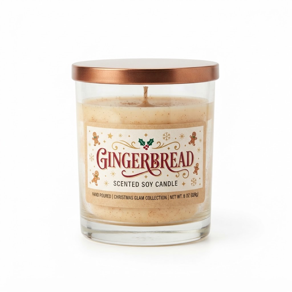 Gingerbread Scented Soy Candle