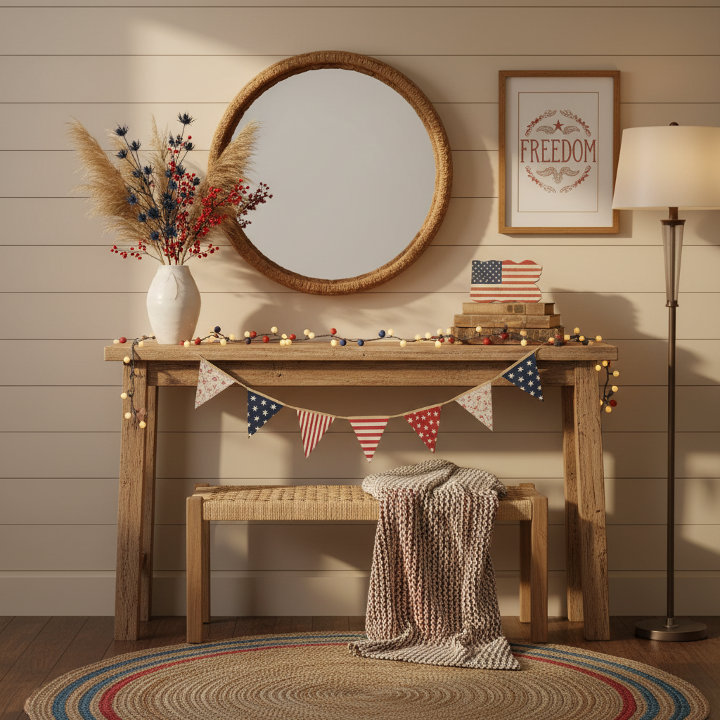 Boho Independence Day (4th of July) Entryway