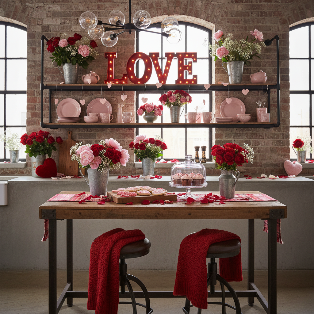 Industrial Valentine's Day Kitchen