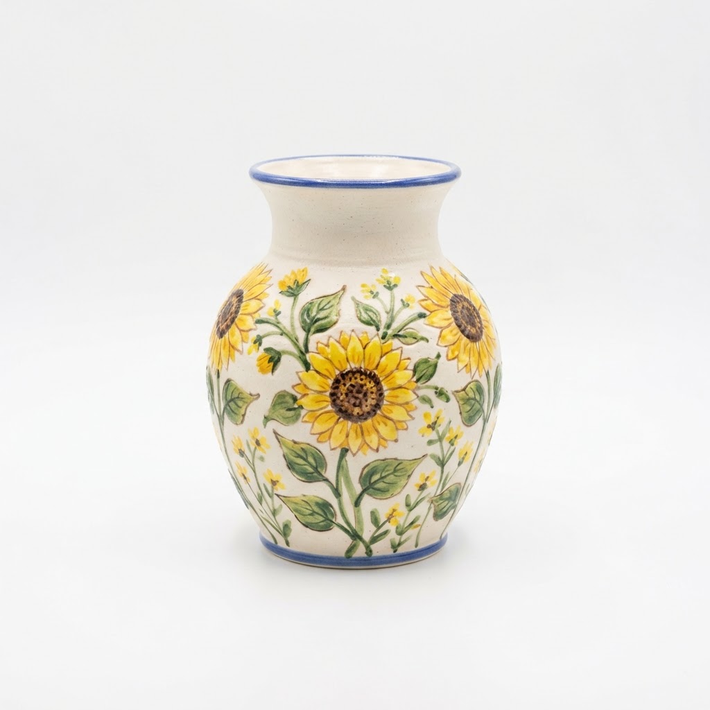 Ceramic Sunflower Vase