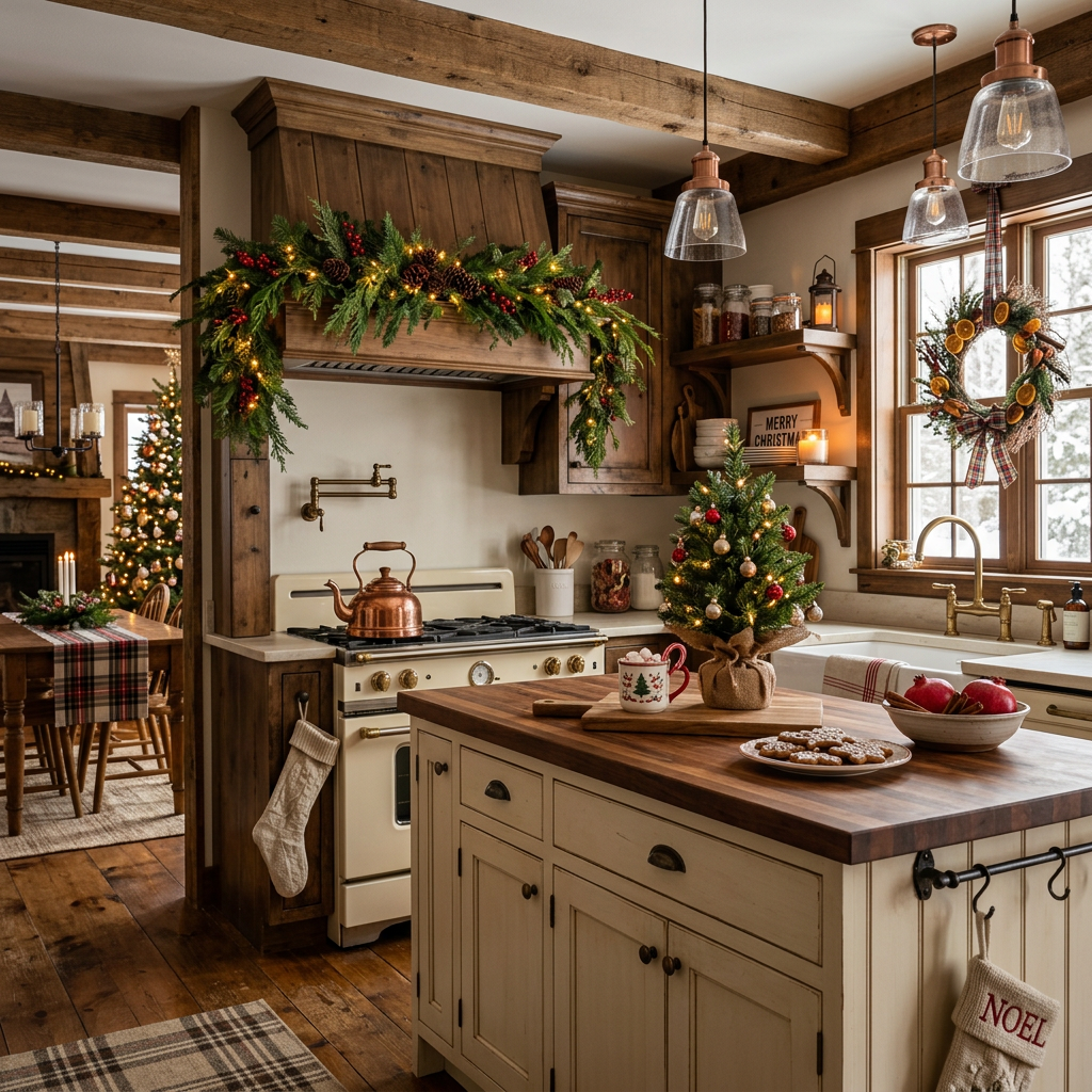 Rustic Christmas Kitchen