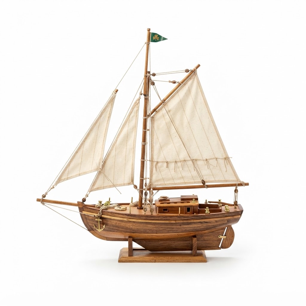 Wooden Sailing Boat Model