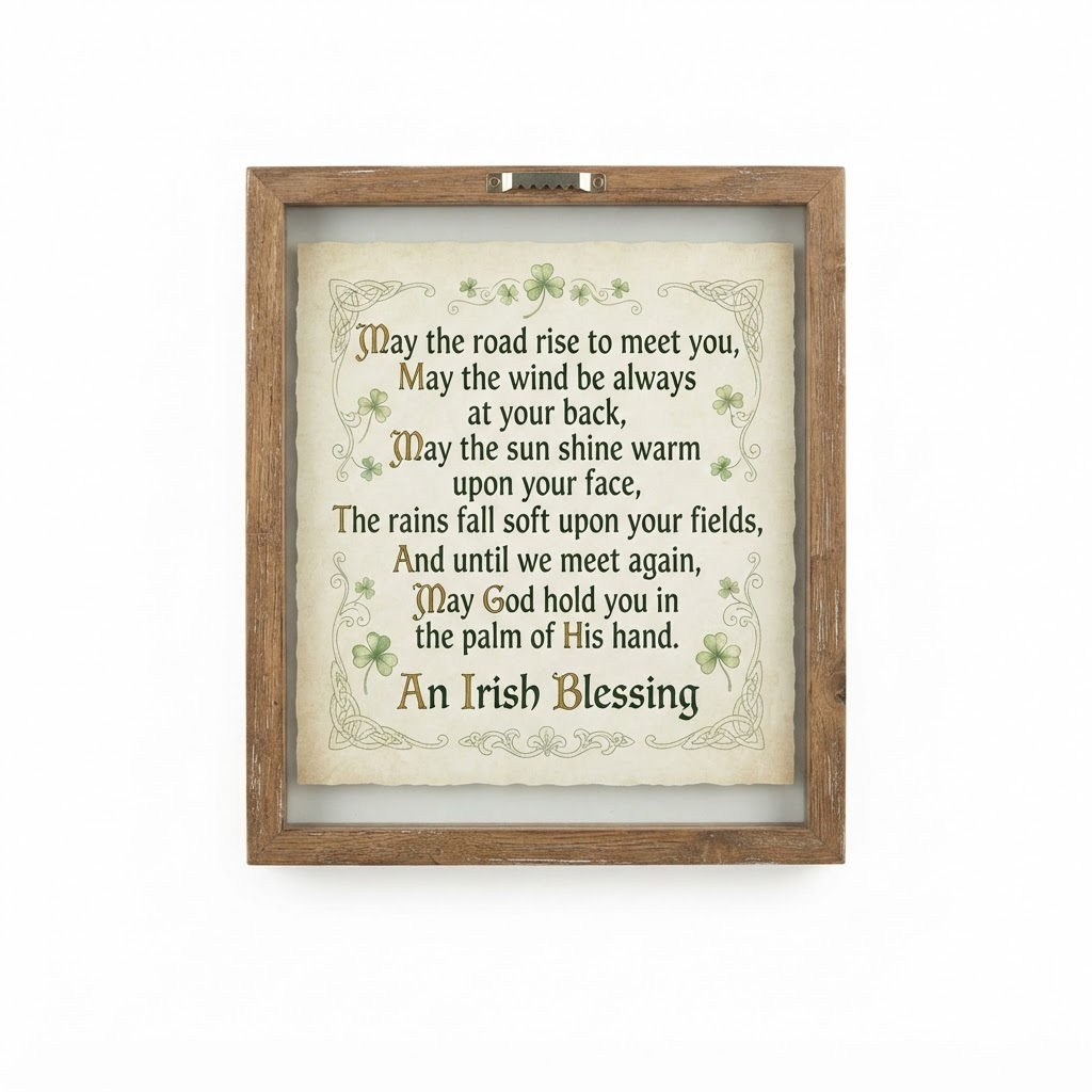 Framed Irish Blessing Wall Art