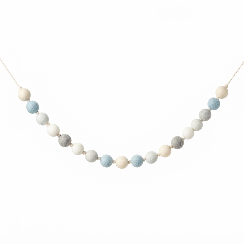 Wool Felt Ball Garland