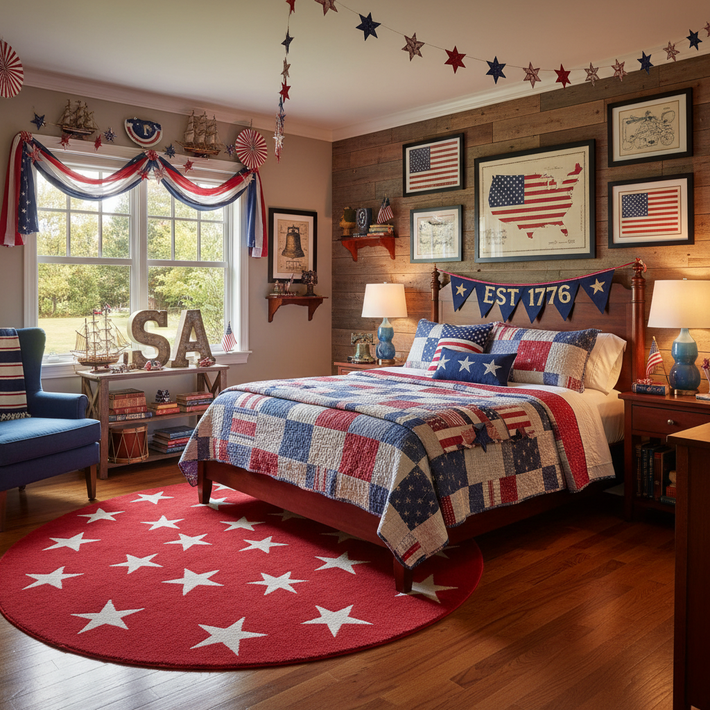 Traditional Independence Day (4th of July) Child Bedroom (Boy)