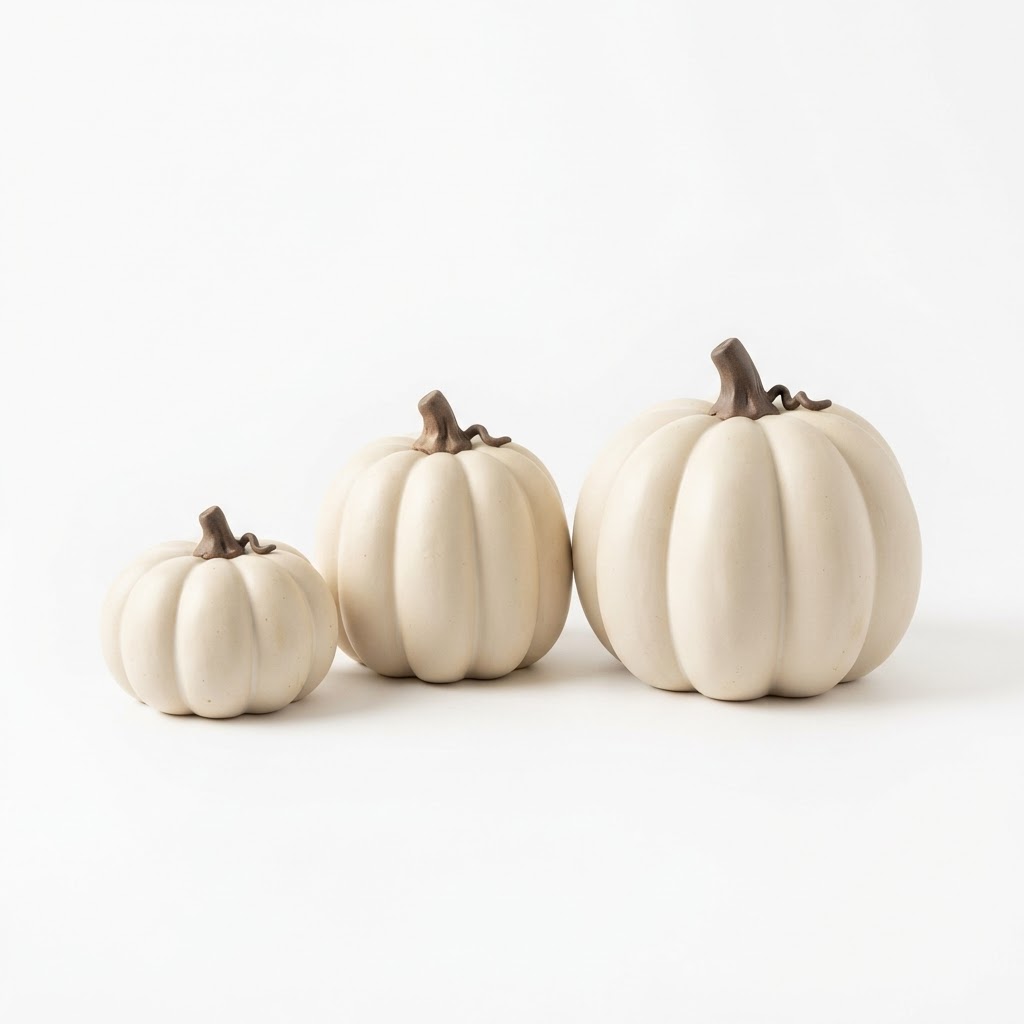 Ceramic Pumpkin Decor Set