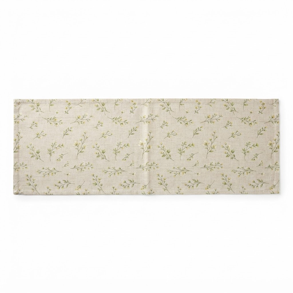 Spring Linen Table Runner