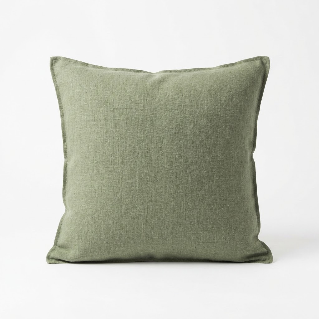 Sage Green Linen Pillow
