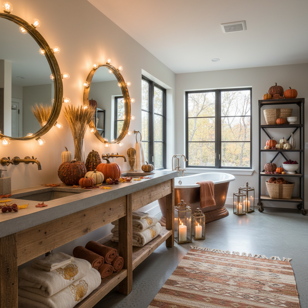 Industrial Thanksgiving Master Bathroom