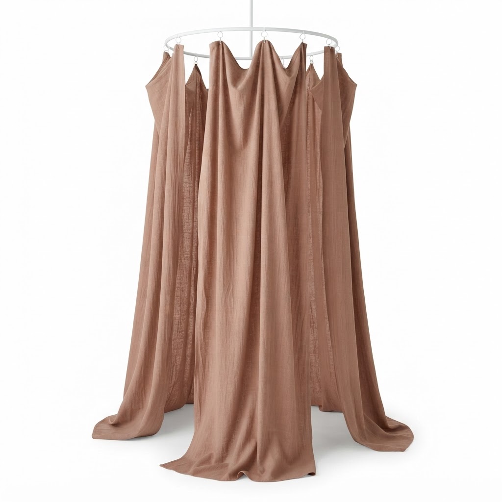 Dusty Rose Canopy Bed Drapes