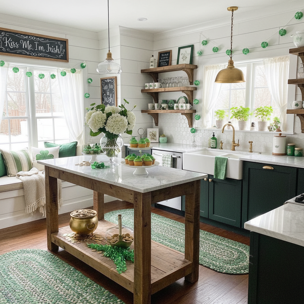 Modern Cottage St. Patrick's Day Kitchen